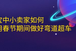 淘宝中小卖家如何利用春节期间做好弯道超车，如何做到月销售额20W+