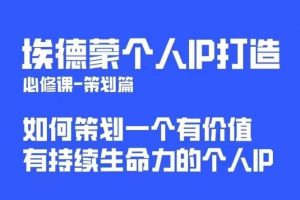 埃德蒙普通人都能起飞的个人IP策划课，如何策划一个优质个人IP