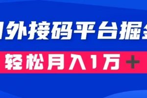 通过国外接码平台掘金：成本1.3，利润10＋，轻松月入1万＋【揭秘】