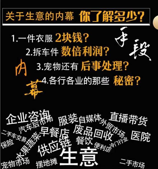 生意内幕·与手段：行业内幕、冷门行业、尾货处理、废品回收、空手套白狼（全集）插图1